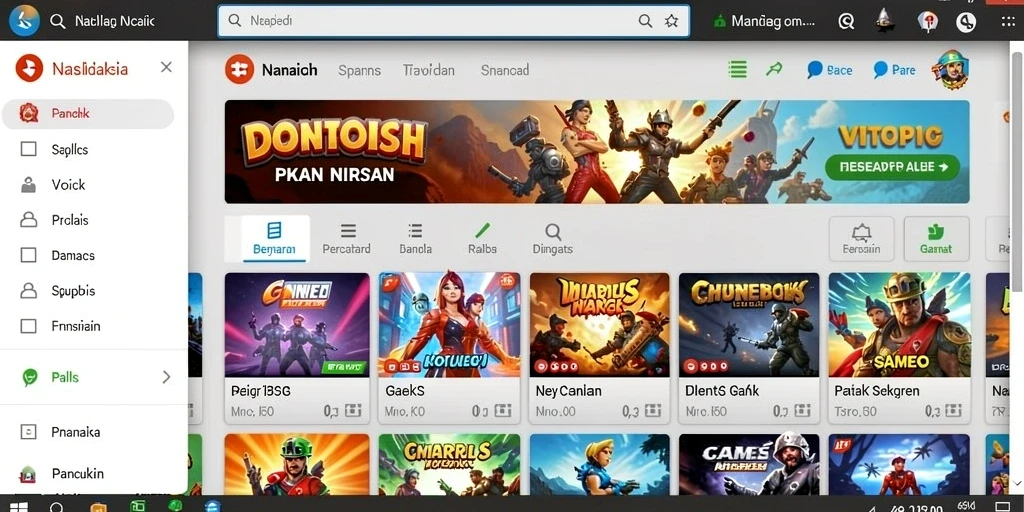 Screenshot menampilkan antarmuka permainan yang menarik.