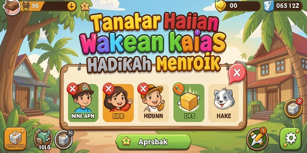 Tampilan menu utama yang menarik dan mudah dinavigasi.